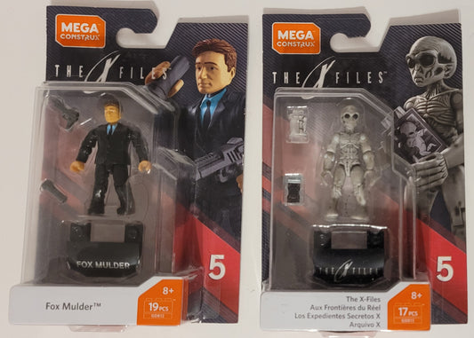 Mega Construx Heroes Fox Mulder & Grey Alien Figures